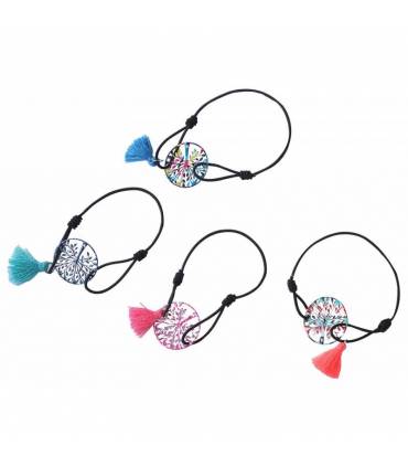 PULSERA ÁRBOL DE LA VIDA CON POMPÓN
