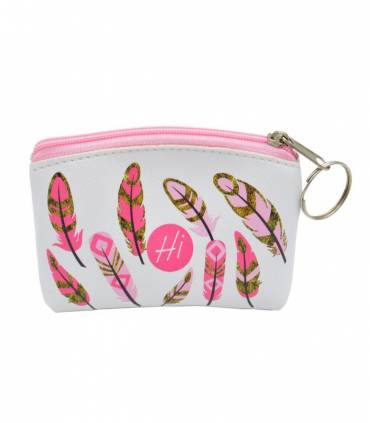 MONEDEROS PLUMAS "HI"