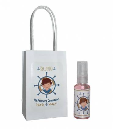 PERFUME COMUNION NIÑO ROSAS + BOLSA