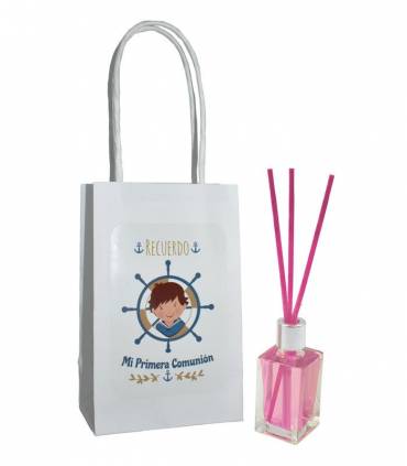 MIKADO AMBIENTADOR COMUNION NIÑO ROSAS+ BOLSA