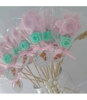 JABON flor con inicial