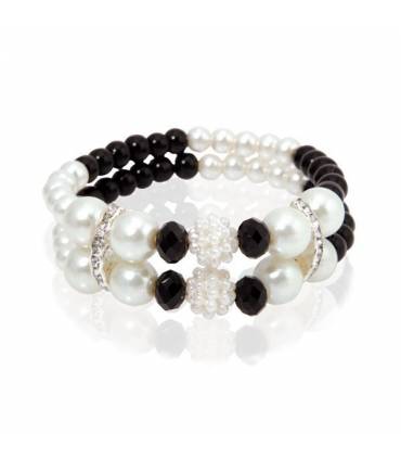 PULSERA PERLAS BLACK