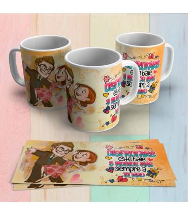 Up novios San Valentin pareja TAZA