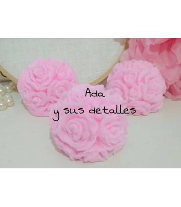 Jabon esfera de florecillas