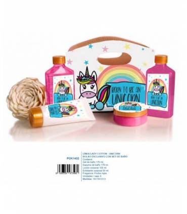 ESTUCHE Gel + Loción + Burbujas + Exfoliante + Esponja + Bolso