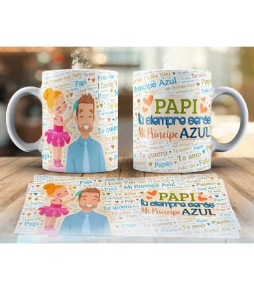 PAPA PADRE ,DIA DEL PADRE TAZA,te quiero