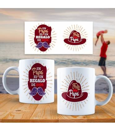 PAPA PADRE ,DIA DEL PADRE TAZA,te quiero