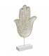FIGURA MANO DE FATIMA EN PEANA