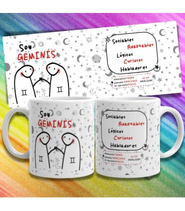 Taza Horoscopo GEMINIS signo del zodiaco FLORKS