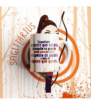 Taza Horoscopo SAGITARIO signo del zodiaco FLORKS