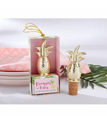 TAPÓN BOTELLA "PIÑA" EN CAJA DE REGALO