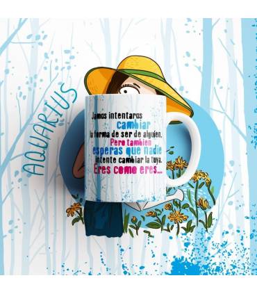 Taza Horoscopo ACUARIO  signo del zodiaco