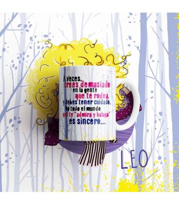 Taza Horoscopo LEO signo del zodiaco