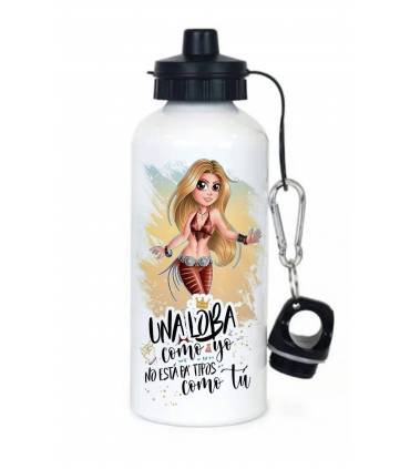 termo Botella de Agua -Una loba como yo no esta pa tipos como tu