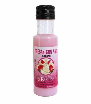 licor fresas con nata 25ml