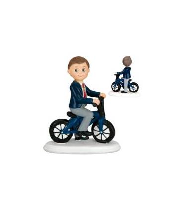 Figura comunión niño en bicicleta