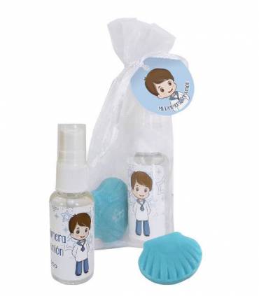 JABON Y BOTE COLONIA COCO 30ML Y BOLSA CON TARJETA COMUNION