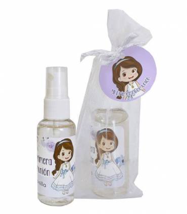 BOTE COLONIA VAINILLA 50ML Y BOLSA CON TARJETA COMUNION