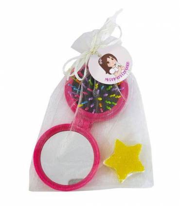 bolsa con peine y jabon