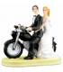 FIGURA TARTA NOVIOS EN MOTO