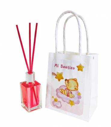 MIKADO AMBIENTADOR BAUTIZO NIÑA + BOLSA