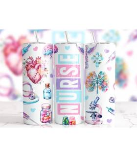 TERMO VASO TUMBLER nurse enfermera