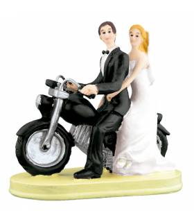 FIGURA NOVIOS EN MOTO