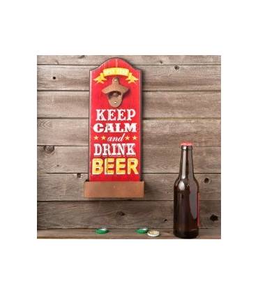 ABRIDOR DE BOTELLAS DE PARED "KEEP CALM"