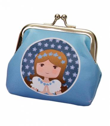 MONEDERO NIÑA COMUNION AZUL