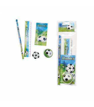 SET 5 PCS PAPELERÍA FÚTBOL