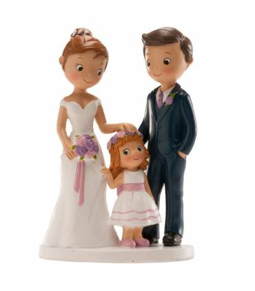FIGURA NOVIOS CON NIÑA