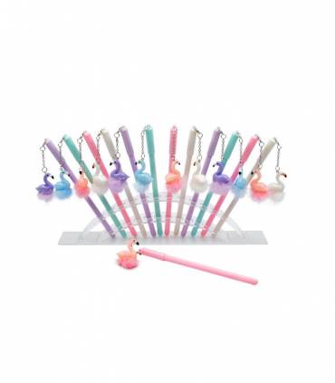 CAJA 12 BOLIGRAFOS FLAMENCO/PLUMAS