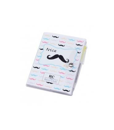 LIBRETA NOTAS PVC "MOUSTACHE" CON BOLÍGRAFO